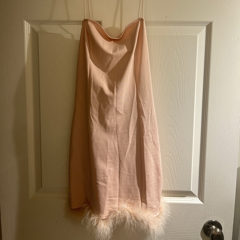 Pink Spaghetti Strap Mini Dress